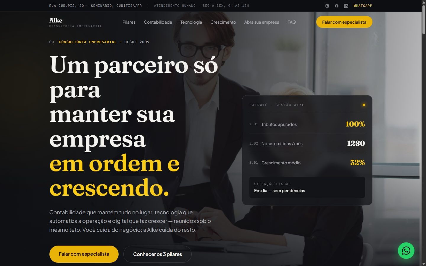 Case de SEO local Alke Contabilidade