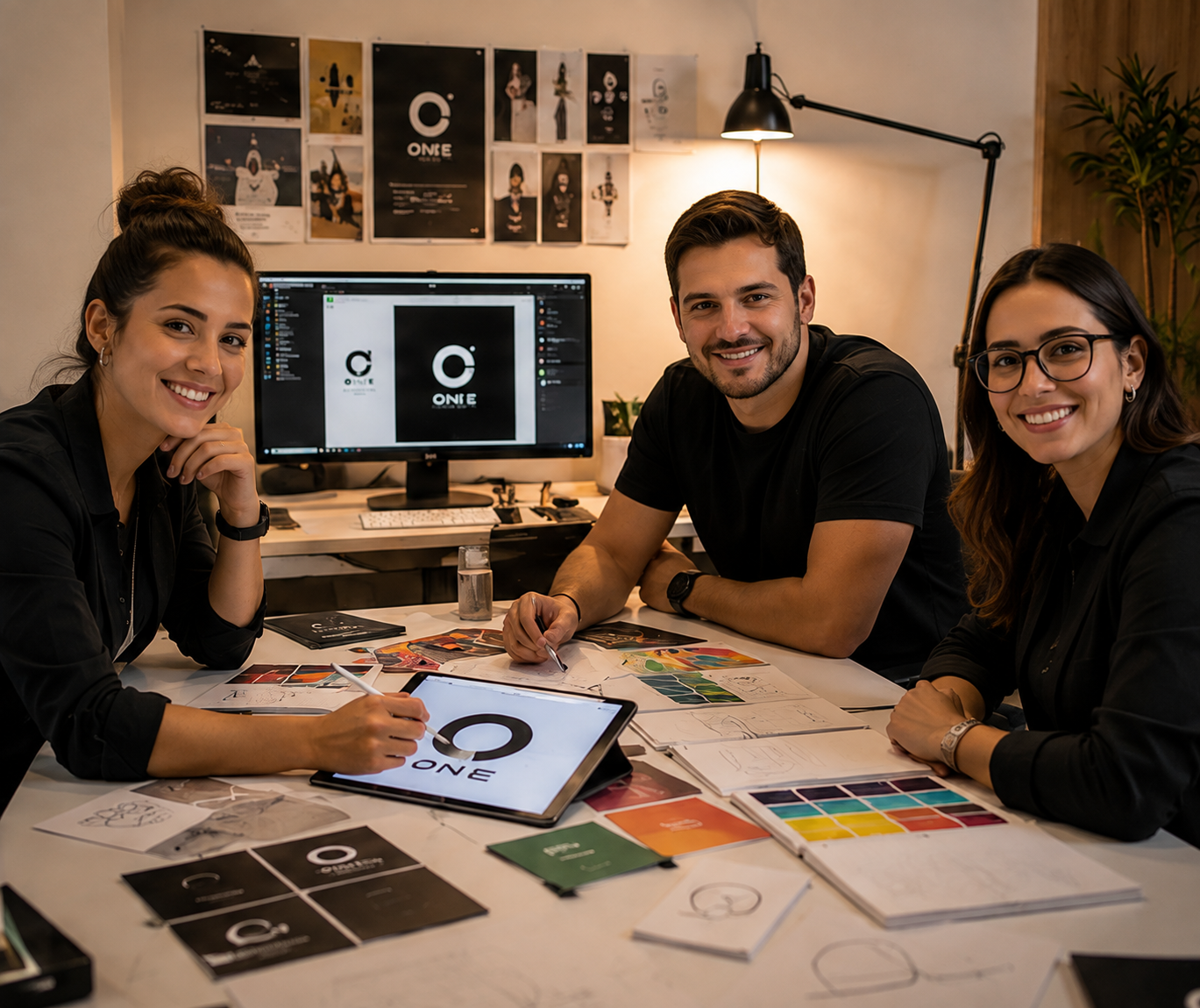 Time ONE em sessão de branding